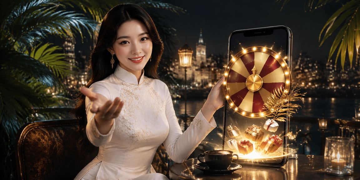 Người phụ nữ mặc áo dài ngồi trước bàn roulette tại không gian casino sang trọng ở Hà Nội