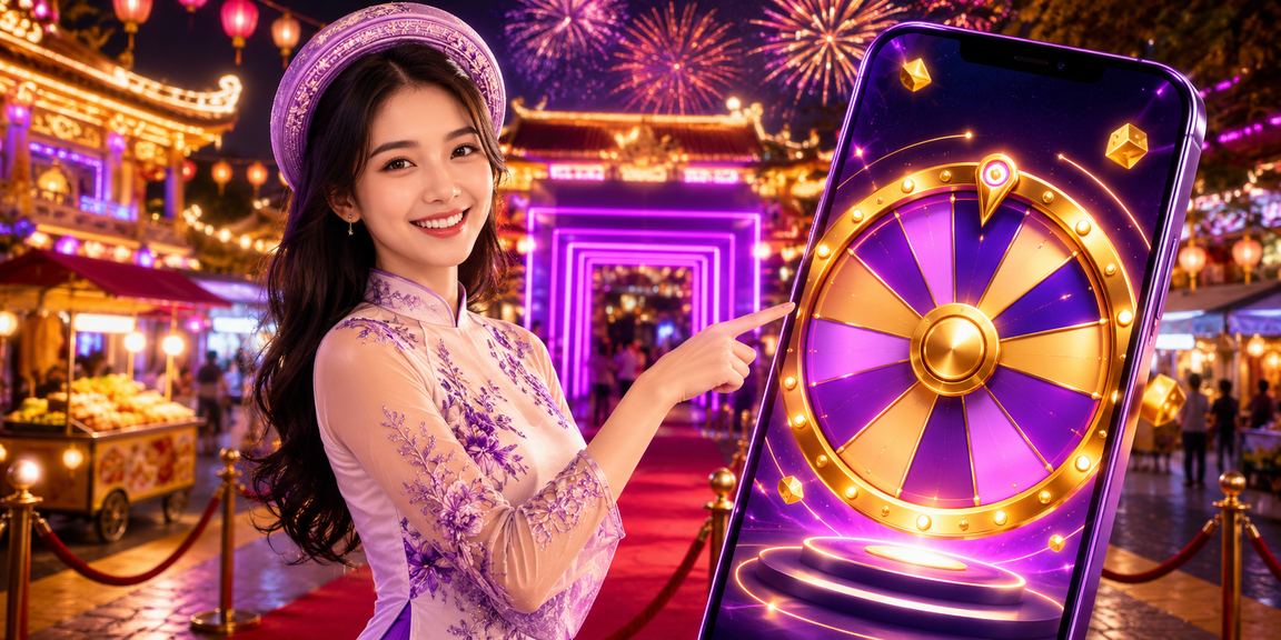 Chợ đêm Huế và vòng quay may mắn gợi bối cảnh đọc thông tin giao dịch